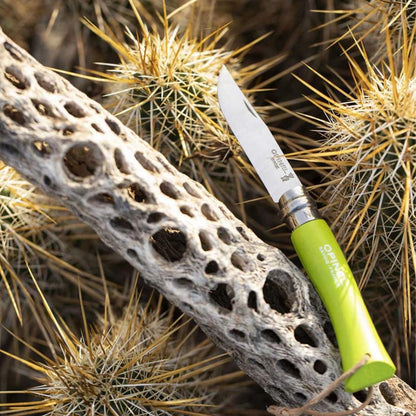 Katlanır Cep Çakısı - Opinel - Gürgen Ağacı Sap - Elma Yeşili - No:7