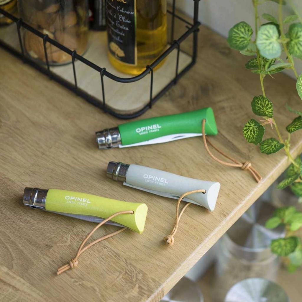 Katlanır Cep Çakısı - Opinel - Gürgen Ağacı Sap - Elma Yeşili - No:7