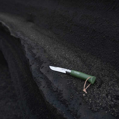 Katlanır Cep Çakısı - Opinel - Gürgen Ağacı Sap - Haki Çakı No:8