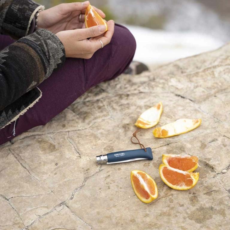 Katlanır Cep Çakısı - Opinel - Gürgen Ağacı Sap - Mavi Çakı No:8