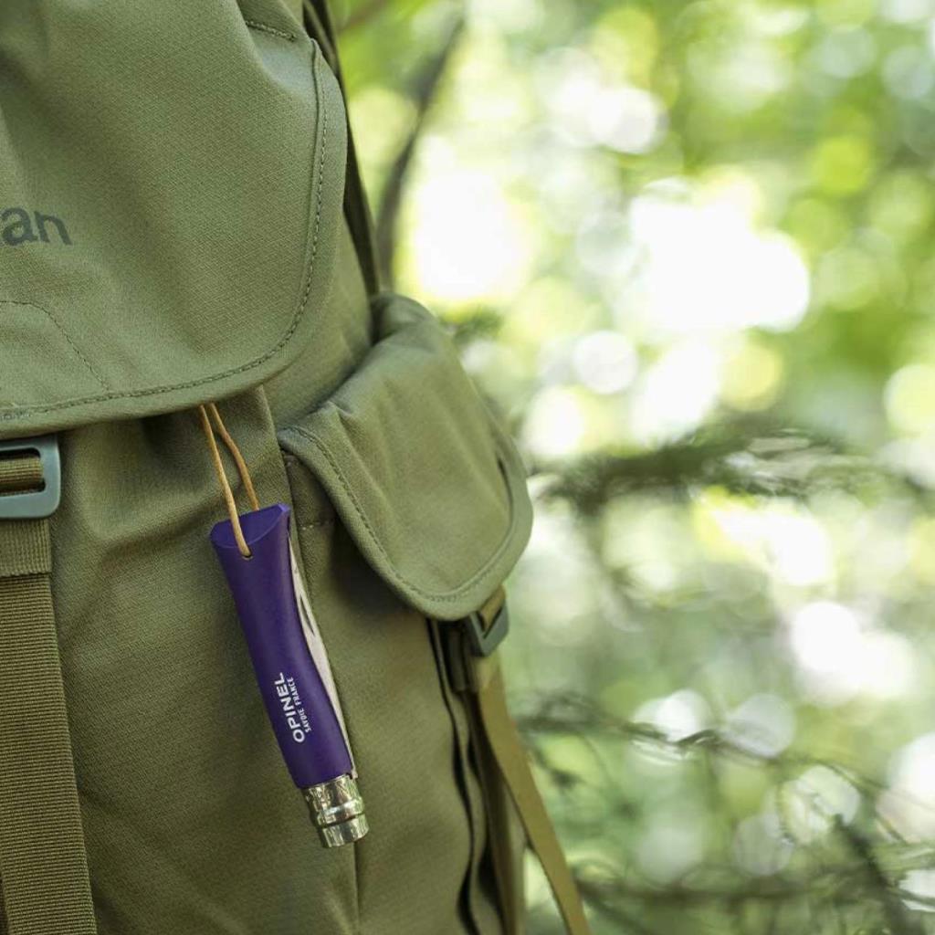 Katlanır Cep Çakısı - Opinel - Gürgen Ağacı Sap - Mor - No:7