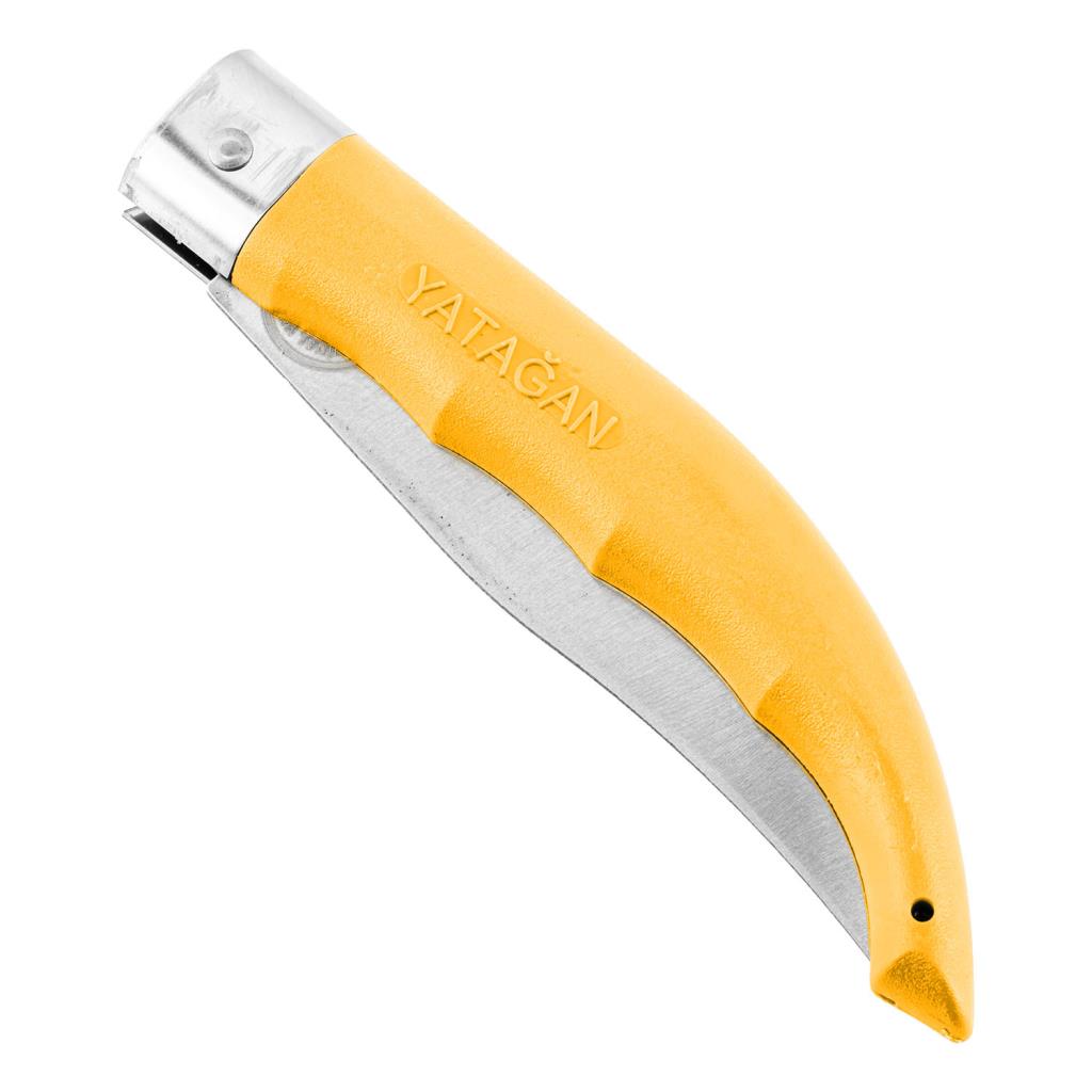 Katlanır Cep Çakısı - Yatağan - El Yapımı - Sarı - No:2