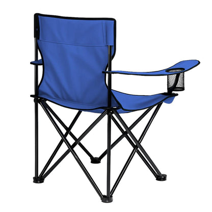 Katlanır Kamp Piknik Sandalyesi - Bardaklıklı - (DY.001) - Lacivert - Taşıma Çantalı