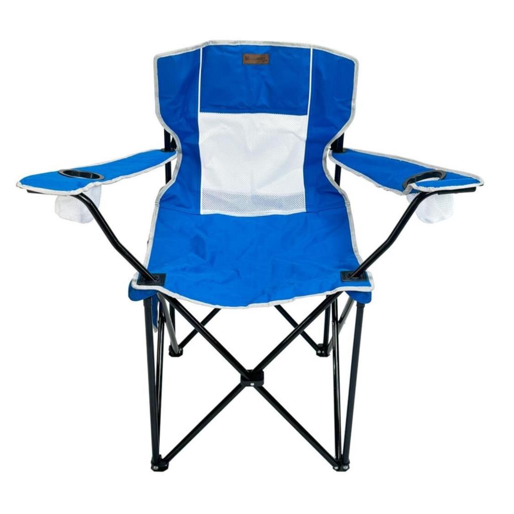 Katlanır Kamp Piknik Sandalyesi - Madfox Harbor - Bardaklıklı - Mavi - 547285 - Taşıma Çantalı