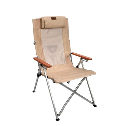 Katlanır Kamp Piknik Sandalyesi - Madfox Haven - 6 Kademeli - Bej - 547282 - Taşıma Çantalı