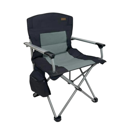 Katlanır Kamp Piknik Sandalyesi - Madfox Journey - Siyah/Gri - 547284 - Taşıma Çantalı