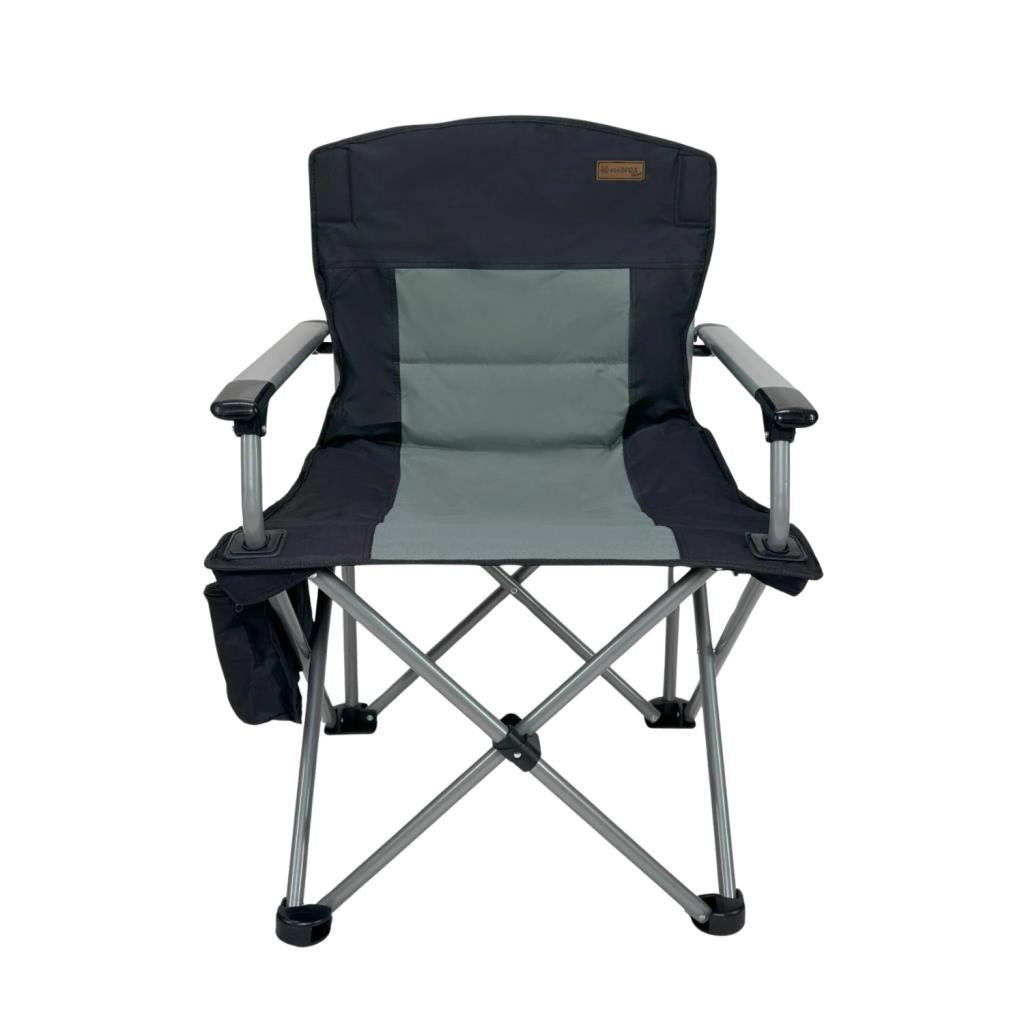 Katlanır Kamp Piknik Sandalyesi - Madfox Journey - Siyah/Gri - 547284 - Taşıma Çantalı