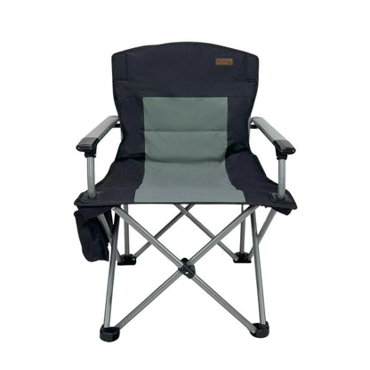 Katlanır Kamp Piknik Sandalyesi - Madfox Journey - Siyah/Gri - 547284 - Taşıma Çantalı
