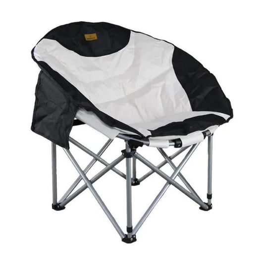 Katlanır Kamp Piknik Sandalyesi - Madfox Moonchair Deluxe - Siyah/Gri - 547212 - Taşıma Çantalı