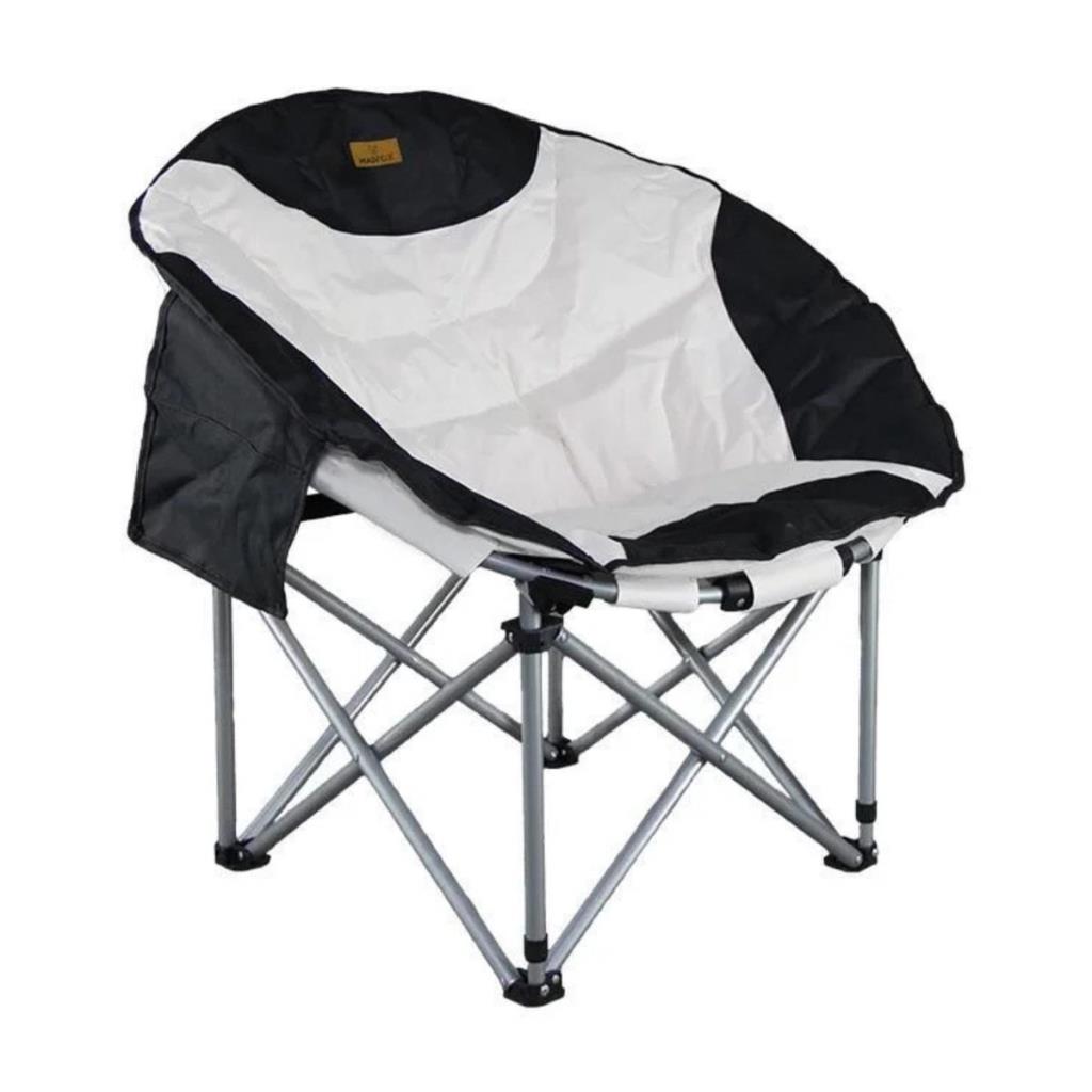 Katlanır Kamp Piknik Sandalyesi - Madfox Moonchair Deluxe - Siyah/Gri - 547212