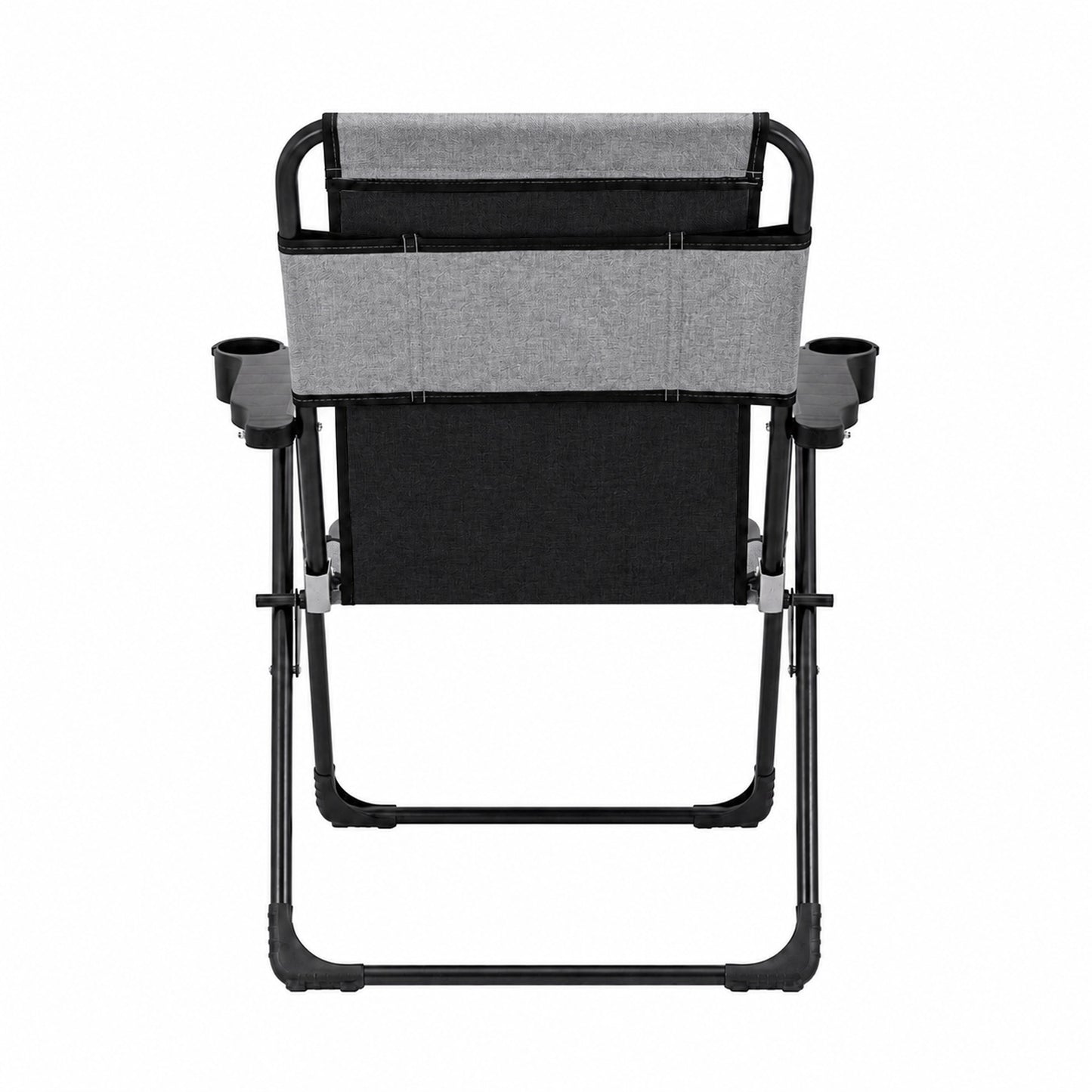 Katlanır Piknik ve Kamp Sandalyesi - Bardaklıklı - Rock Plus - Linen Gri