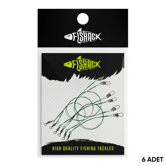 Klipsli Fırdöndülü Çelik Tel 6'lı - Fishack