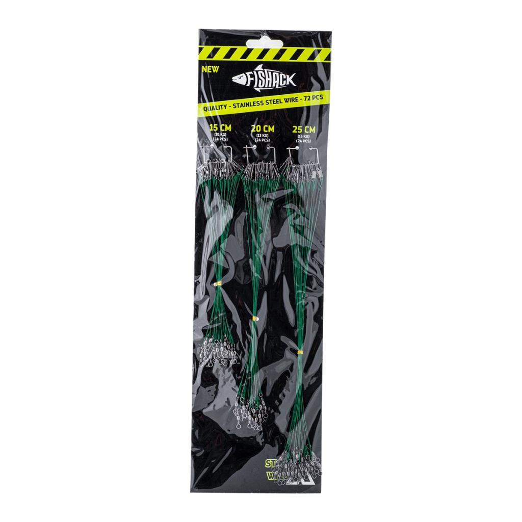 Klipsli Fırdöndülü Çelik Tel - Fishack WireX - 72'li Kartela Set