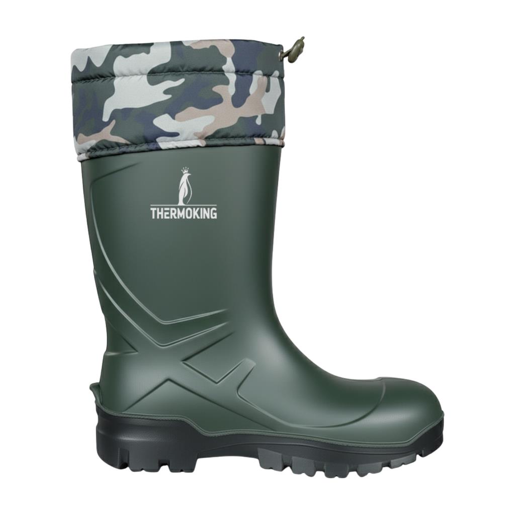 Konçlu PU Kısa Avcı Çizmesi - Su Geçirmez - Kaymaz Taban - Thermoking - Balıkçı Çiftçi Çizme