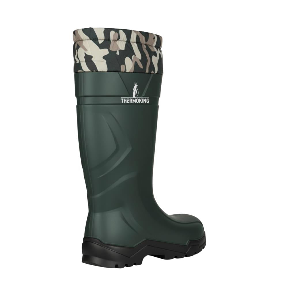 Konçlu PU Uzun Avcı Çizmesi - Su Geçirmez - Kaymaz Taban - Thermoking - Balıkçı Çiftçi Çizme