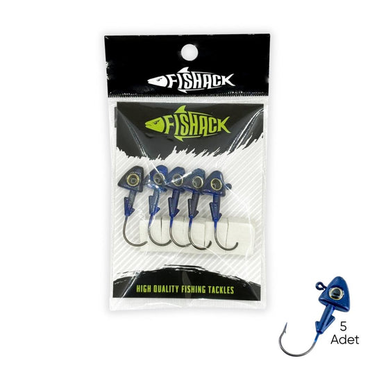Kurşunlu Jighead Zoka - 6g - Fishack - Mavi (XHA07) - 5 Adet