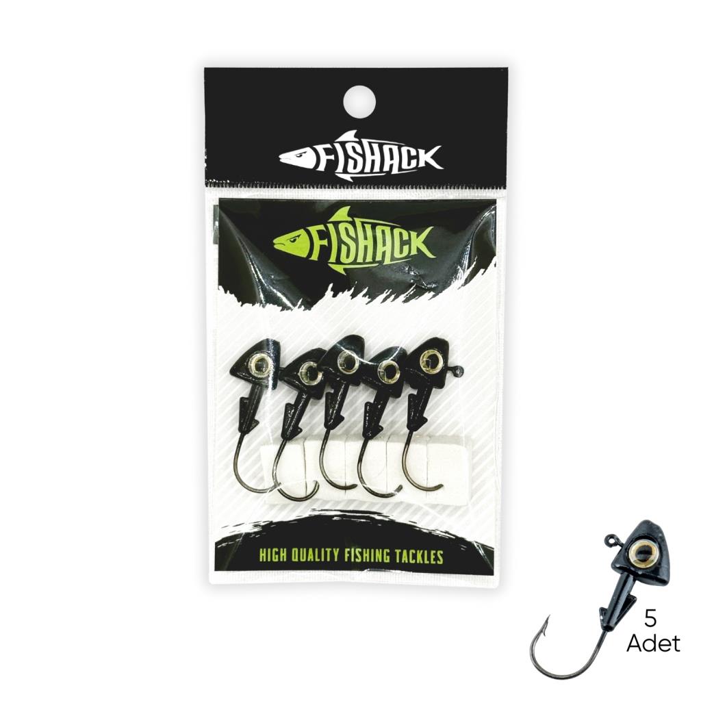 Kurşunlu Jighead Zoka - 6g - Fishack - Siyah (XHA07) - 5 Adet