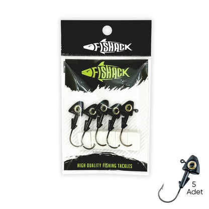 Kurşunlu Jighead Zoka - 6g - Fishack - Siyah (XHA07) - 5 Adet