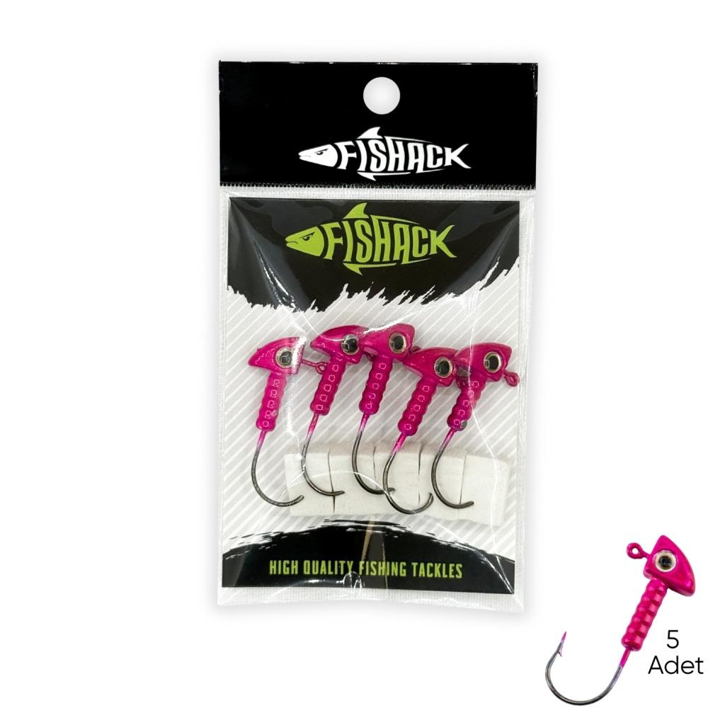 Kurşunlu Jighead Zoka - 7g - Fishack - Pembe (XHA06) - 5 Adet