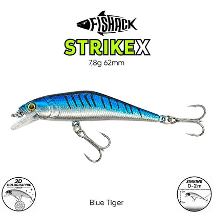 Maket Balık - Fishack StrikeX - Sinking - 3D Hologram Paint - 7,8g 62mm
