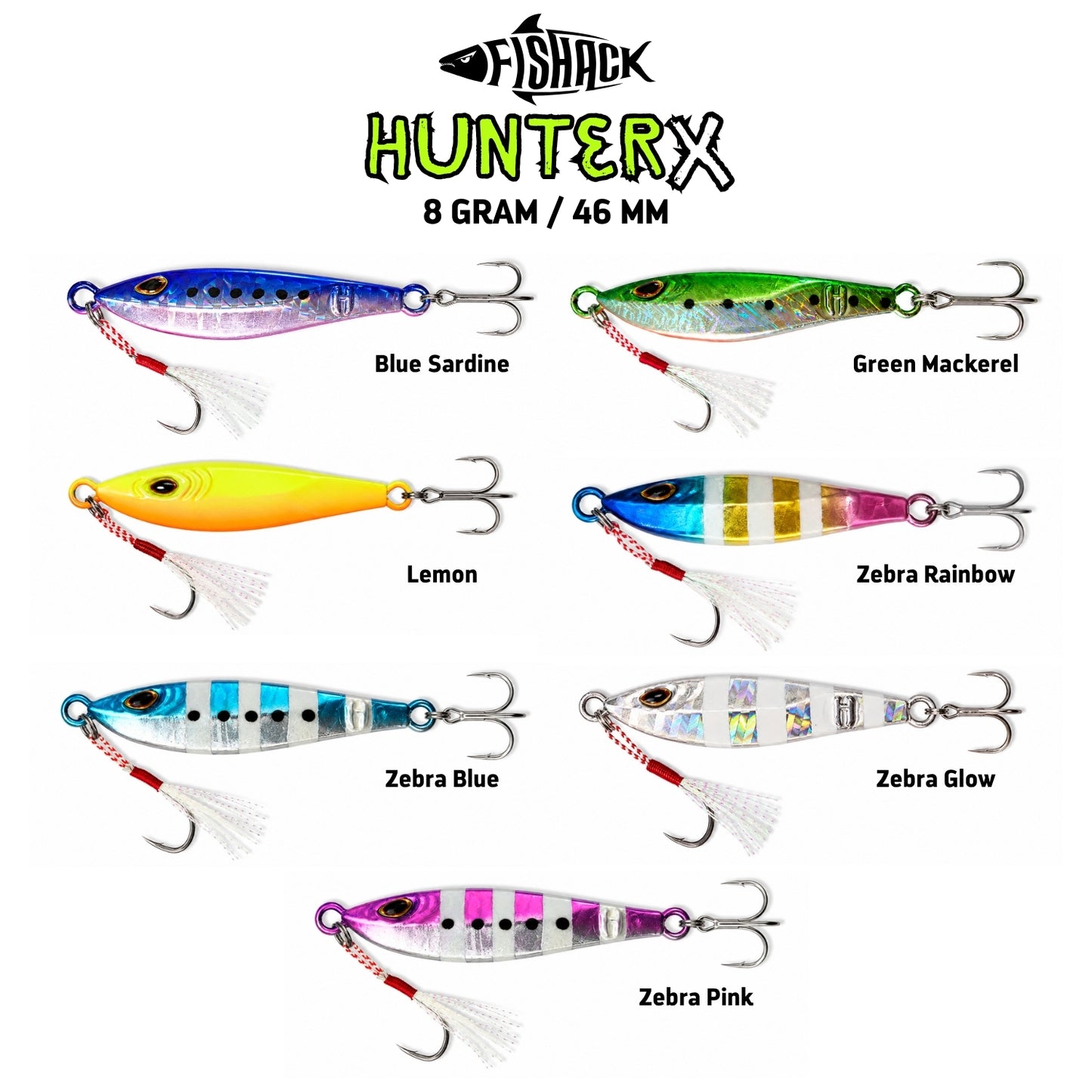 Metal Jig Yem - Fishack Hunterx - 8g 46mm