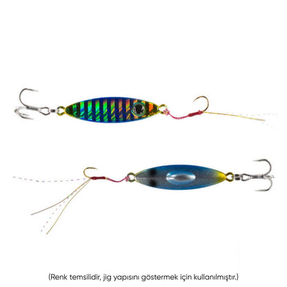Metal Jig Yem - Ryuji Zuby - 43mm 15gr - Gold Zebra Glow