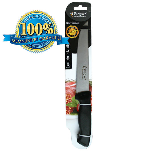 Mutfak Bıçağı - Silikon Ergonomik Sap - No: 8 - Kırmızı (PNG-1559-8)