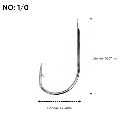 Olta İğnesi - Fishack 505 - No: 1/0  (1000'li Paket)