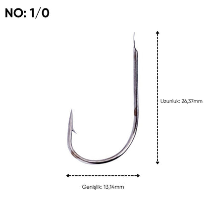 Olta İğnesi - Fishack 505 - No: 1/0  (1000'li Paket)