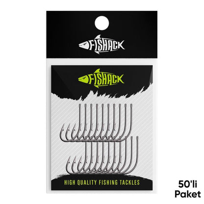 Olta İğnesi - Fishack 505 - No: 1/0  (50'li Paket)