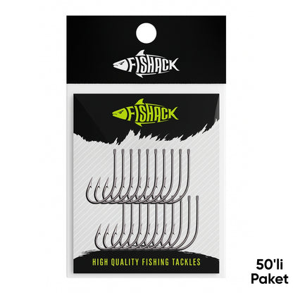 Olta İğnesi - Fishack 505 - No: 1/0  (50'li Paket)