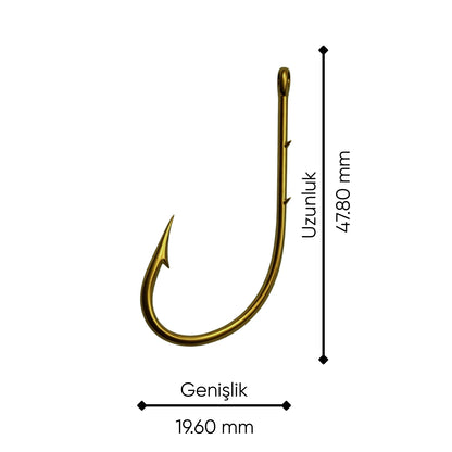 Olta İğnesi - Telescopic Star - Bronz - No: 5/0  (10'lu Paket)