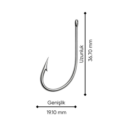 Olta İğnesi - Telescopic Star - Krom - No: 4/0  (10'lu Paket)