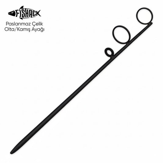 Olta Kamış Ayağı - Paslanmaz Çelik - Fishack - Siyah