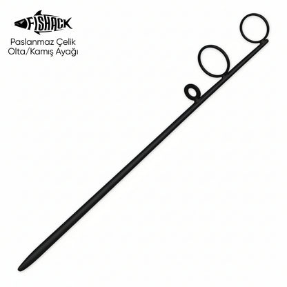 Olta Kamış Ayağı - Paslanmaz Çelik - Fishack - Siyah