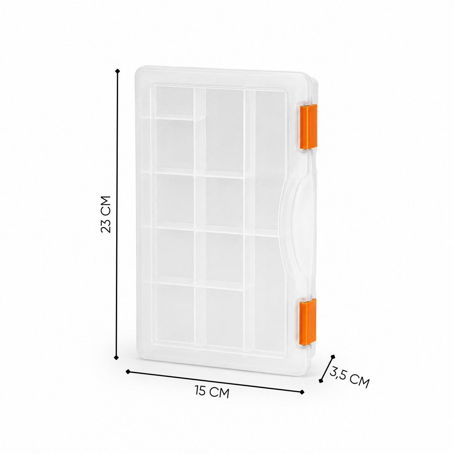 Organizer Kutu - Şeffaf Malzeme Kutusu - 12 Bölmeli 9" - (ASR-2063)