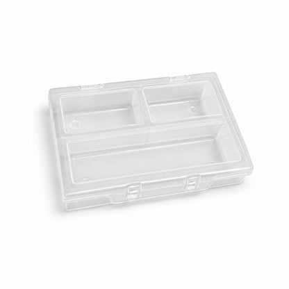Organizer Kutu - Şeffaf Malzeme Kutusu - 3 Bölmeli - (ASR-4009)