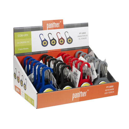 Panther Karabinalı Anahtarlık El Feneri Mavi