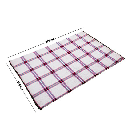 Peluş Polar Kamp Battaniyesi - Haki Ekose
