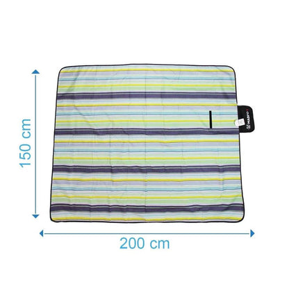 Piknik Kamp Örtüsü - Su Geçirmez - Madfox Skyloft - Blue Stripe - 546254