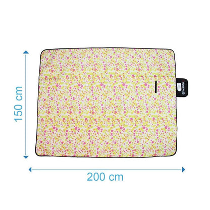 Piknik Kamp Örtüsü - Su Geçirmez - Madfox Skyloft - Green Polka Dot - 546253