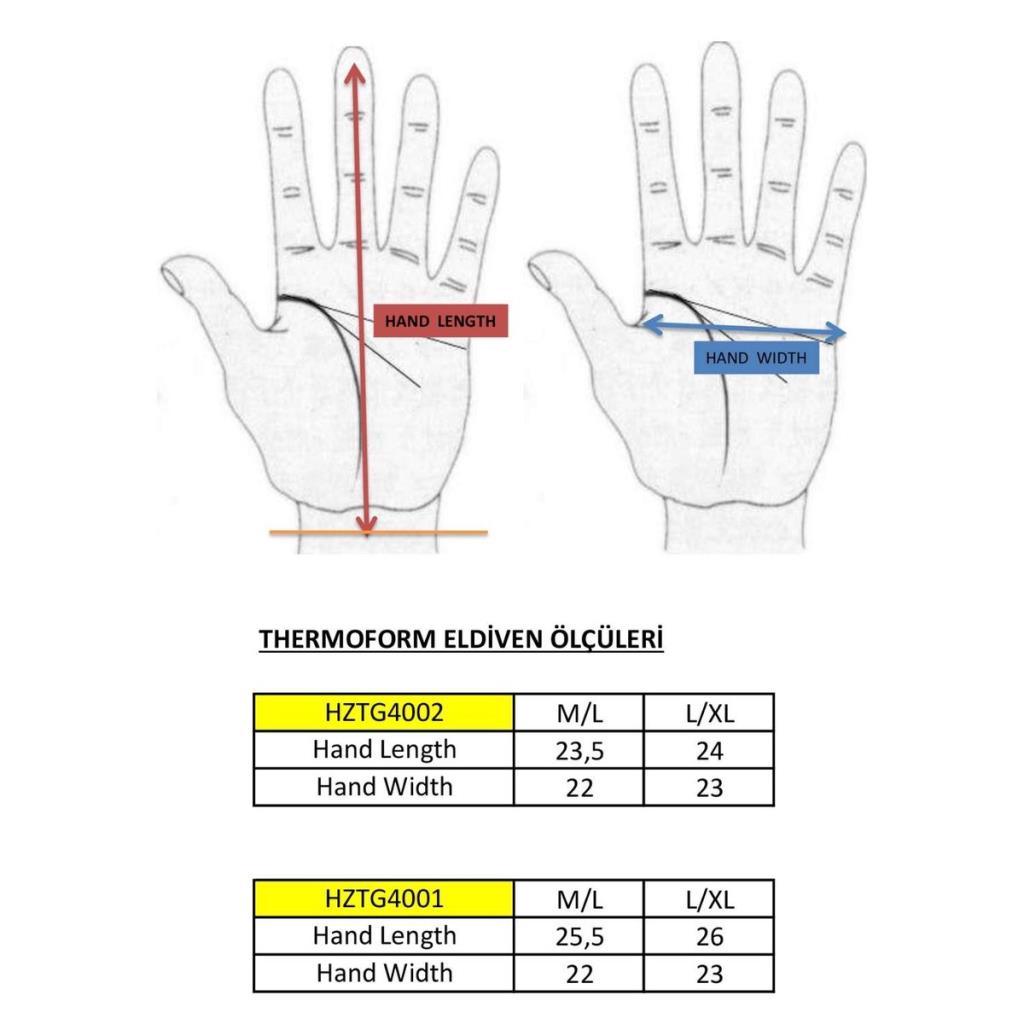 Polar Eldiven - Unisex - Thermoform - Siyah