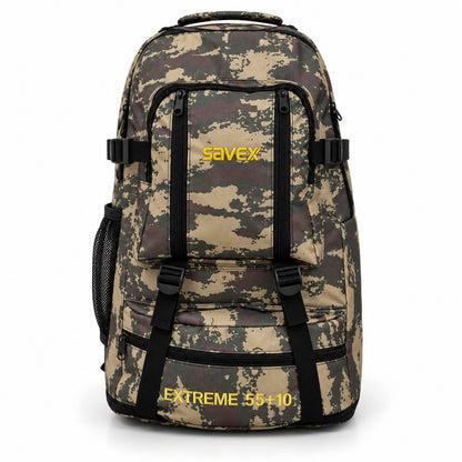 Profesyonel Körüklü Sırt Çantası - Savex - 55+10 LT - Kamuflaj
