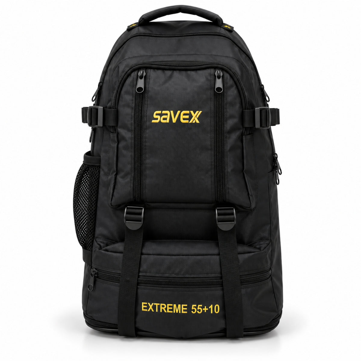 Profesyonel Körüklü Sırt Çantası - Savex - 55+10 LT - Siyah