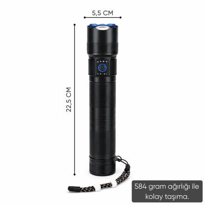 Şarj Edilebilir El Feneri - Wison - 5000 Lümen - 50 Watt