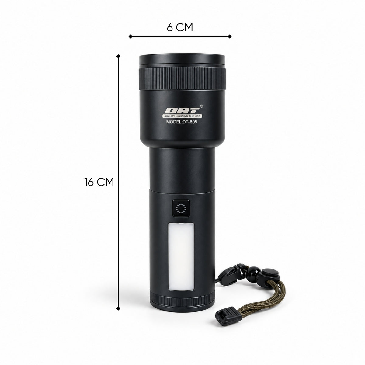 Şarj Edilebilir Zoomlu El Feneri - 1500 Lümen - 15 Watt - DAT - DT-805