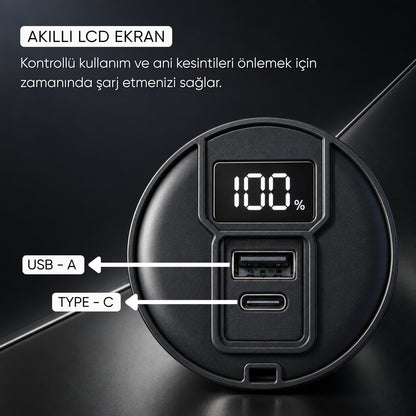 Şarj Edilebilir Zoomlu El Feneri - 1500 Lümen - 15 Watt - DAT - DT-805