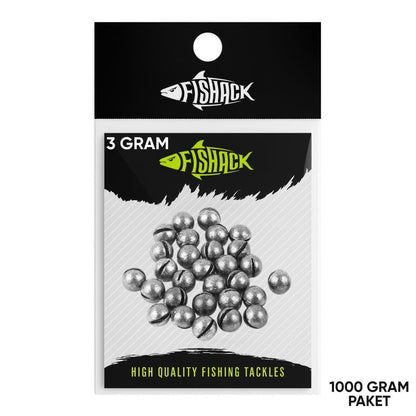 Yarma Kurşun - Kesikli Olta Kurşunu - 3 Gram (1 KG)