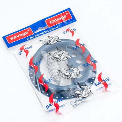 Sazan El Oltası Takımı - Büyük Kasnaklı - Savage - 4 İğneli Yaylı