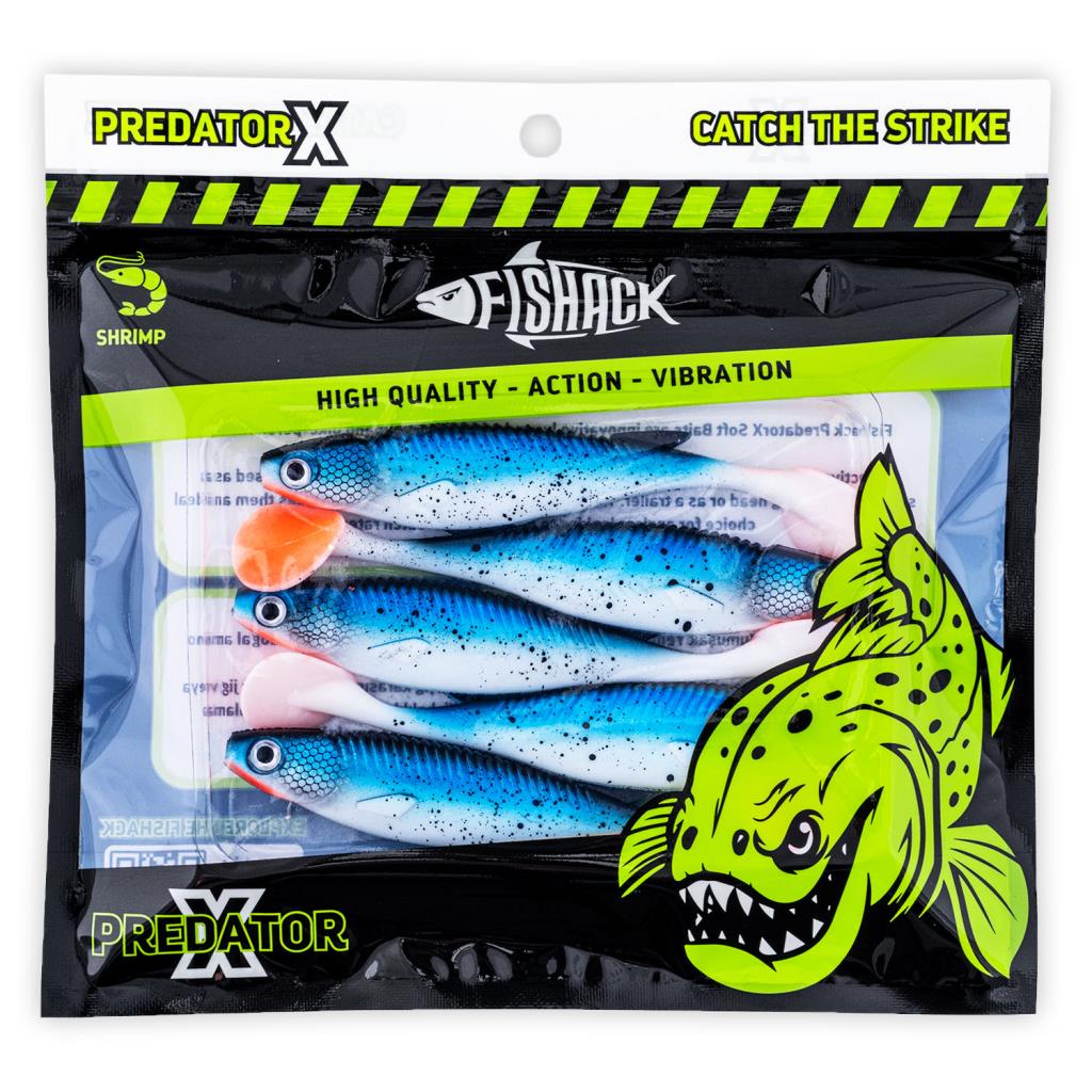 Silikon Balık - 10g 100mm - Fishack PredatorX - UV Boyalı - Aqua